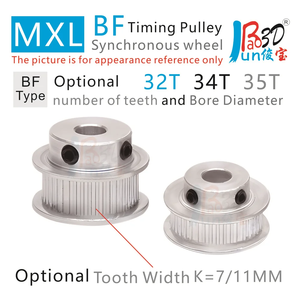 ٸ  BF Ÿ Ÿ̹  , MXL 32T 34T 35 , 4-30  ʺ, 7 11mm  , 3D  ǰ